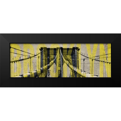 Brooklyn Bridge Type Black Modern Wood Framed Art Print by Navas, Emily