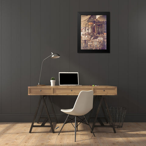 Paris Cafe I Black Modern Wood Framed Art Print by Navas, Emily