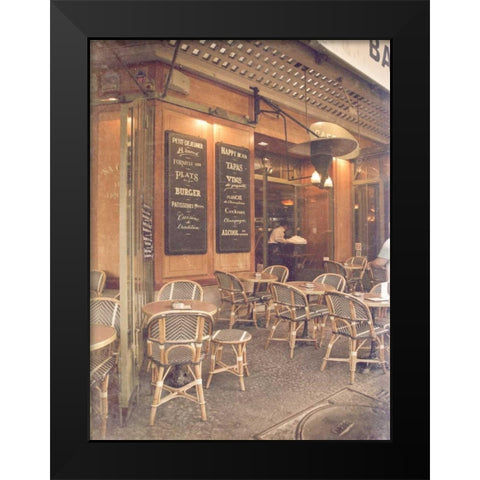 Paris Cafe II Black Modern Wood Framed Art Print by Navas, Emily