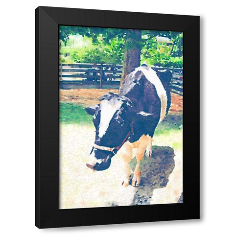 In the Farm Black Modern Wood Framed Art Print with Double Matting by Navas, Emily