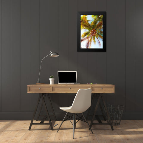 Watercolor Palms II Black Modern Wood Framed Art Print by Navas, Emily