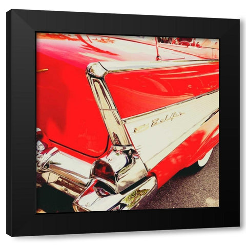 Vintage Red Black Modern Wood Framed Art Print by Bryant, Susan