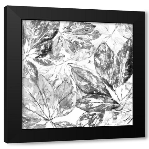 Black and White Overlay I Black Modern Wood Framed Art Print with Double Matting by Pinto, Patricia