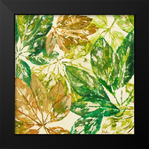 Green Overlay I Black Modern Wood Framed Art Print by Pinto, Patricia