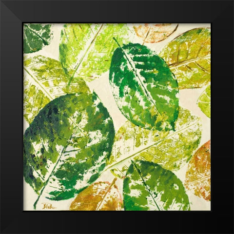 Green Overlay II Black Modern Wood Framed Art Print by Pinto, Patricia