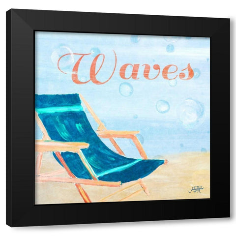 Beach Play III Black Modern Wood Framed Art Print by DeRice, Julie