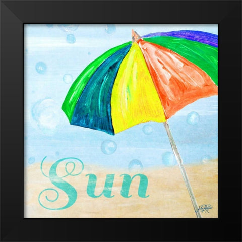 Beach Play I Black Modern Wood Framed Art Print by DeRice, Julie