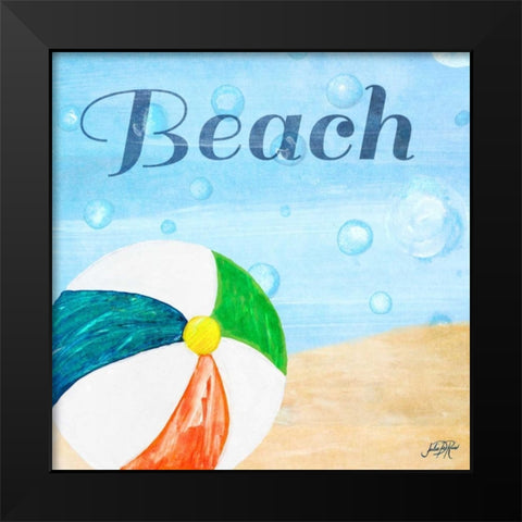 Beach Play II Black Modern Wood Framed Art Print by DeRice, Julie