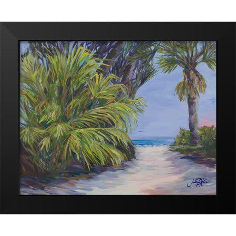 Beach Pathway Black Modern Wood Framed Art Print by DeRice, Julie