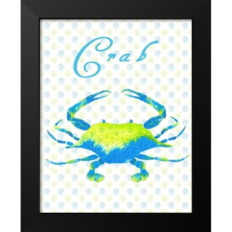 The Sea Swirl III Black Modern Wood Framed Art Print by Metz, Andi