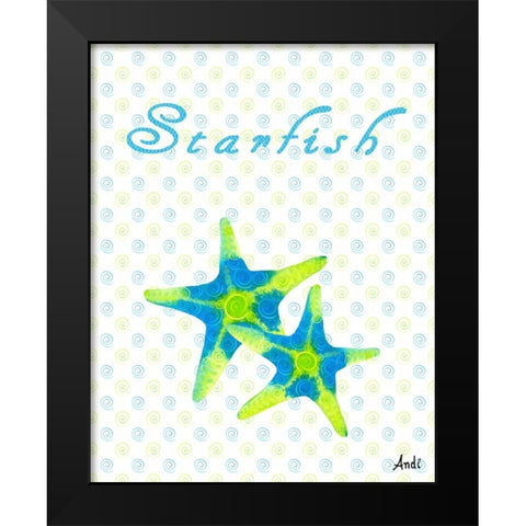 The Sea Swirl I Black Modern Wood Framed Art Print by Metz, Andi