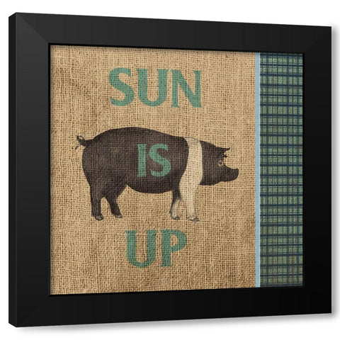Rise and Shine Farm Fresh I Black Modern Wood Framed Art Print by Metz, Andi