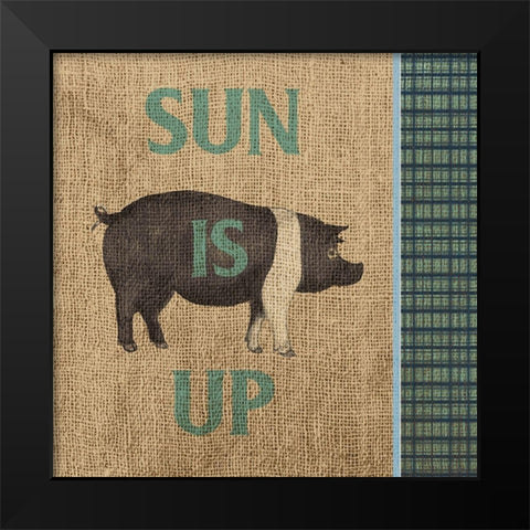 Rise and Shine Farm Fresh I Black Modern Wood Framed Art Print by Metz, Andi