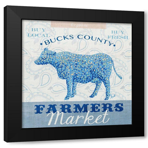 Farmers Market I Black Modern Wood Framed Art Print by Metz, Andi