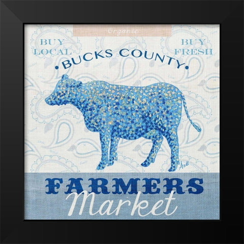 Farmers Market I Black Modern Wood Framed Art Print by Metz, Andi