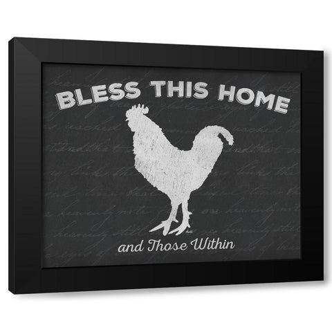 Bless This Home And Those Within Black Modern Wood Framed Art Print with Double Matting by Metz, Andi