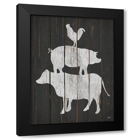 Farm Stack Black Modern Wood Framed Art Print with Double Matting by Metz, Andi