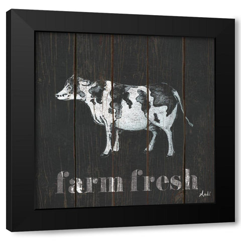 Wood Farm I Black Modern Wood Framed Art Print with Double Matting by Metz, Andi