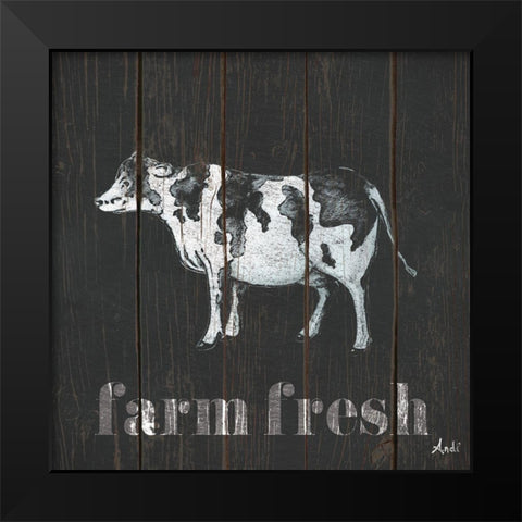 Wood Farm I Black Modern Wood Framed Art Print by Metz, Andi