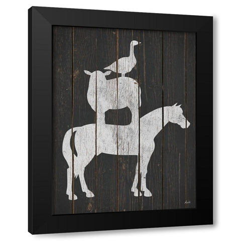 Country Stack Black Modern Wood Framed Art Print by Metz, Andi