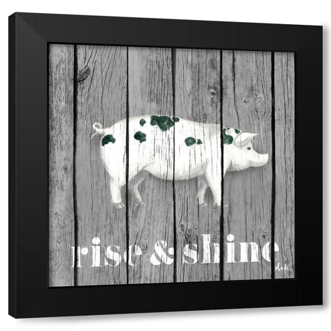 Wood Farm Grey II Black Modern Wood Framed Art Print with Double Matting by Metz, Andi