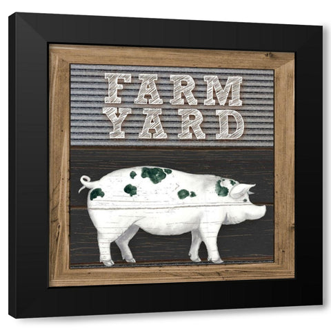 Farmyard Black Modern Wood Framed Art Print by Metz, Andi