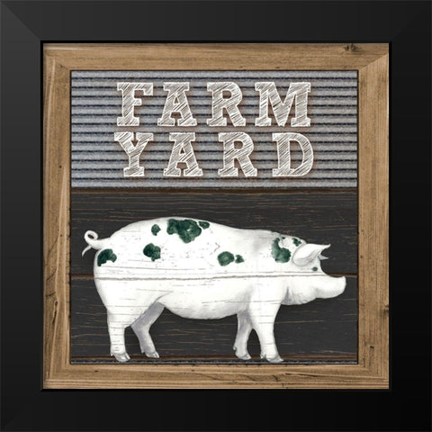 Farmyard Black Modern Wood Framed Art Print by Metz, Andi
