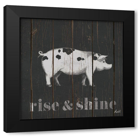 Wood Farm II Black Modern Wood Framed Art Print by Metz, Andi