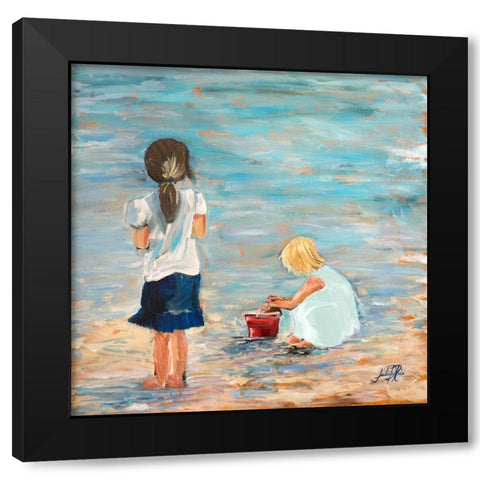 Memories of the Shore Black Modern Wood Framed Art Print with Double Matting by DeRice, Julie