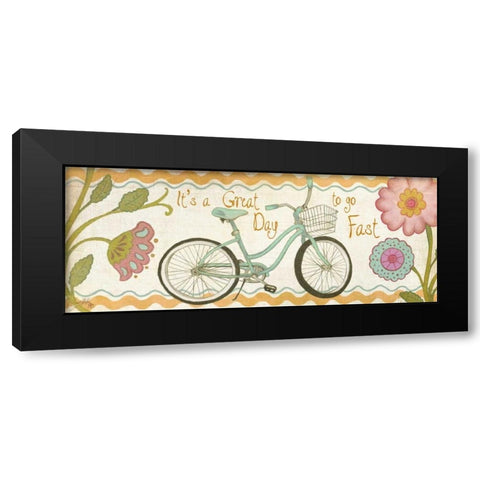 Fun Wheels II Black Modern Wood Framed Art Print with Double Matting by Medley, Elizabeth