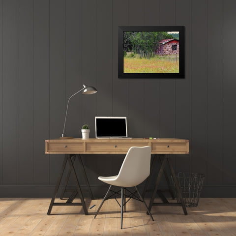 Country Meadow II Black Modern Wood Framed Art Print by Peck, Gail