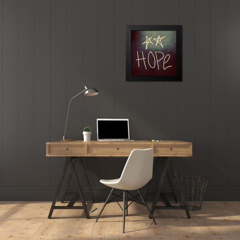 Triple Love and Hope II Black Modern Wood Framed Art Print by Peck, Gail