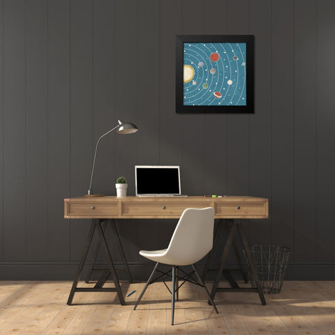 The Complete Solar System Black Modern Wood Framed Art Print by Medley, Elizabeth