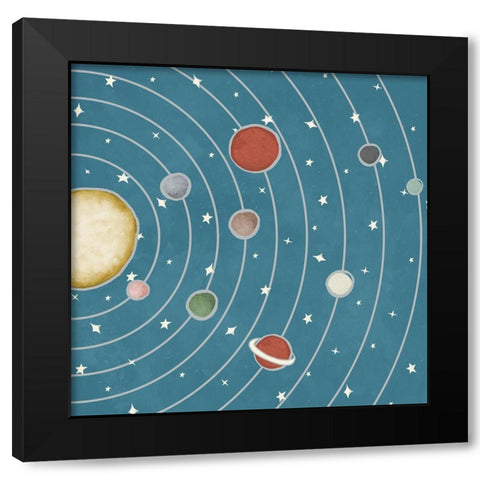 The Complete Solar System Black Modern Wood Framed Art Print by Medley, Elizabeth