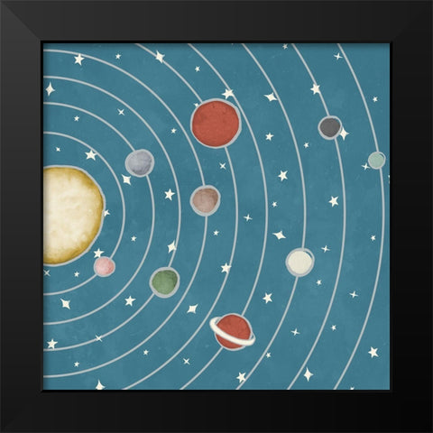 The Complete Solar System Black Modern Wood Framed Art Print by Medley, Elizabeth