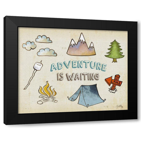 Explore II Black Modern Wood Framed Art Print with Double Matting by Medley, Elizabeth