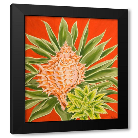 Island Treasures II Black Modern Wood Framed Art Print with Double Matting by Baliko, Linda