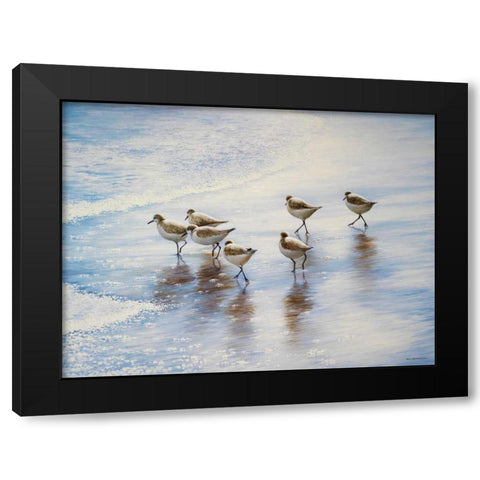 Sand Dancers Black Modern Wood Framed Art Print by Nawrocke, Bruce