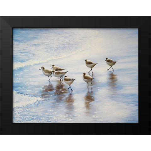 Sand Dancers Black Modern Wood Framed Art Print by Nawrocke, Bruce