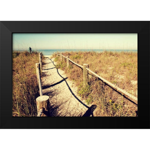 Sandy Path I Black Modern Wood Framed Art Print by Peck, Gail