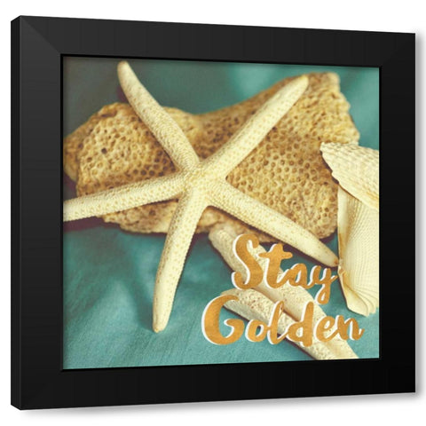 Stay Golden Black Modern Wood Framed Art Print by Peck, Gail