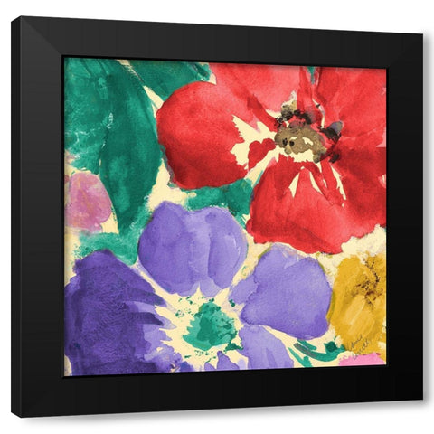 Summer Sonata Square II Black Modern Wood Framed Art Print with Double Matting by Loreth, Lanie