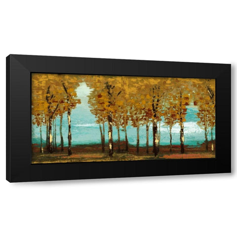Dark Forest Panel Black Modern Wood Framed Art Print by Marcon, Michael