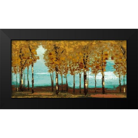 Dark Forest Panel Black Modern Wood Framed Art Print by Marcon, Michael