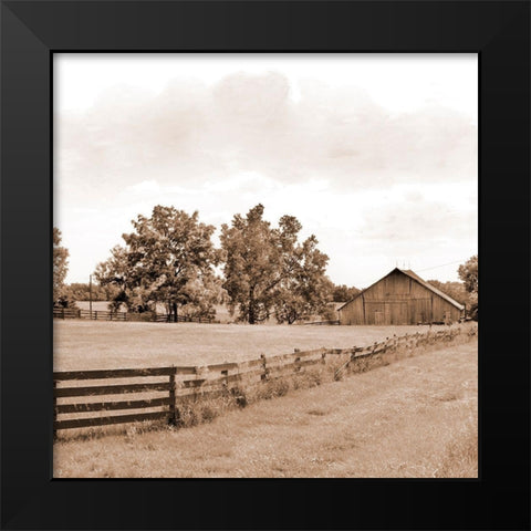 Simple Farm Life Black Modern Wood Framed Art Print by Mabat, Ynon