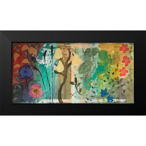 Rhapsody Black Modern Wood Framed Art Print by Maria, Robin