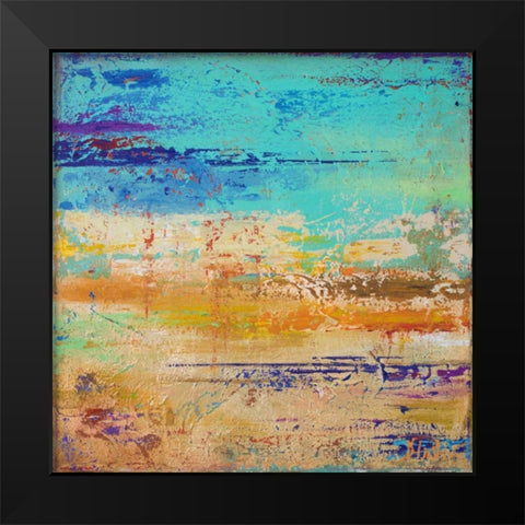Abstract Multicolored Black Modern Wood Framed Art Print by Pinto, Patricia