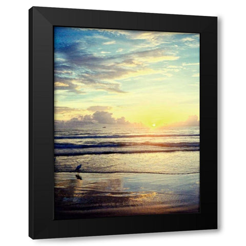 Beach Coastal Black Modern Wood Framed Art Print by Peck, Gail