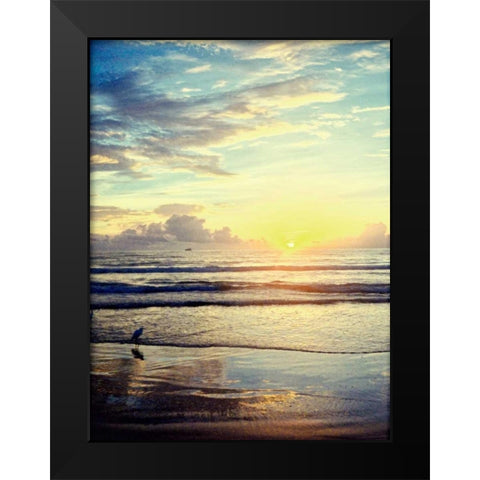 Beach Coastal Black Modern Wood Framed Art Print by Peck, Gail