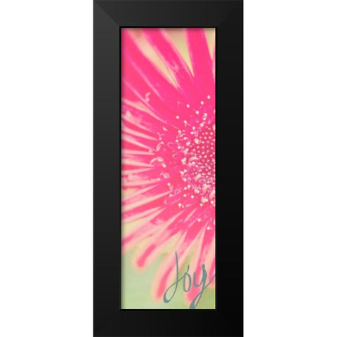 Joy Flower Black Modern Wood Framed Art Print by Bryant, Susan